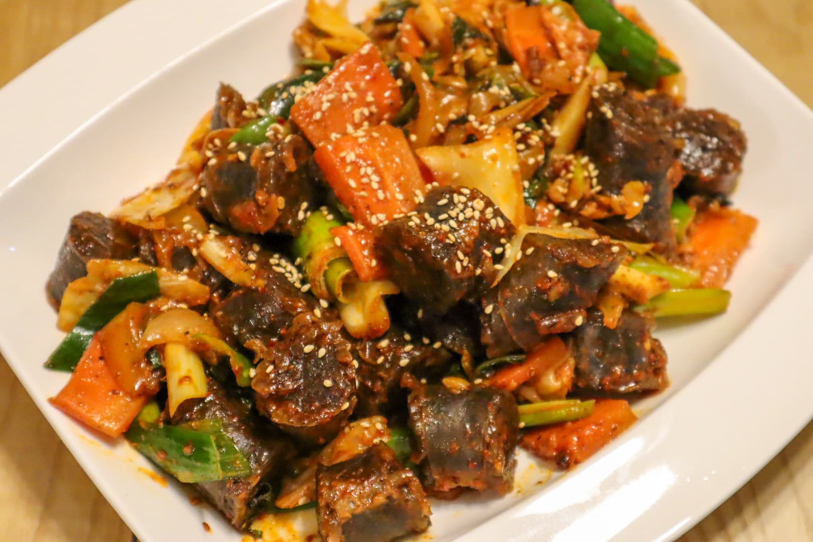 순대볶음 만드는법 순대볶음 레시피 양배추 양파 당근 대파 순대볶음양념 안주만들기